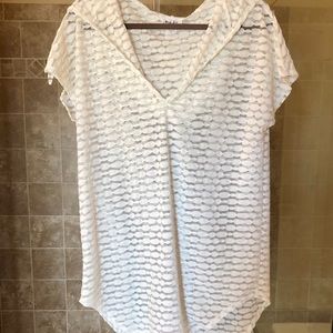EUC SWIM COVER UP IVORY/SILVER